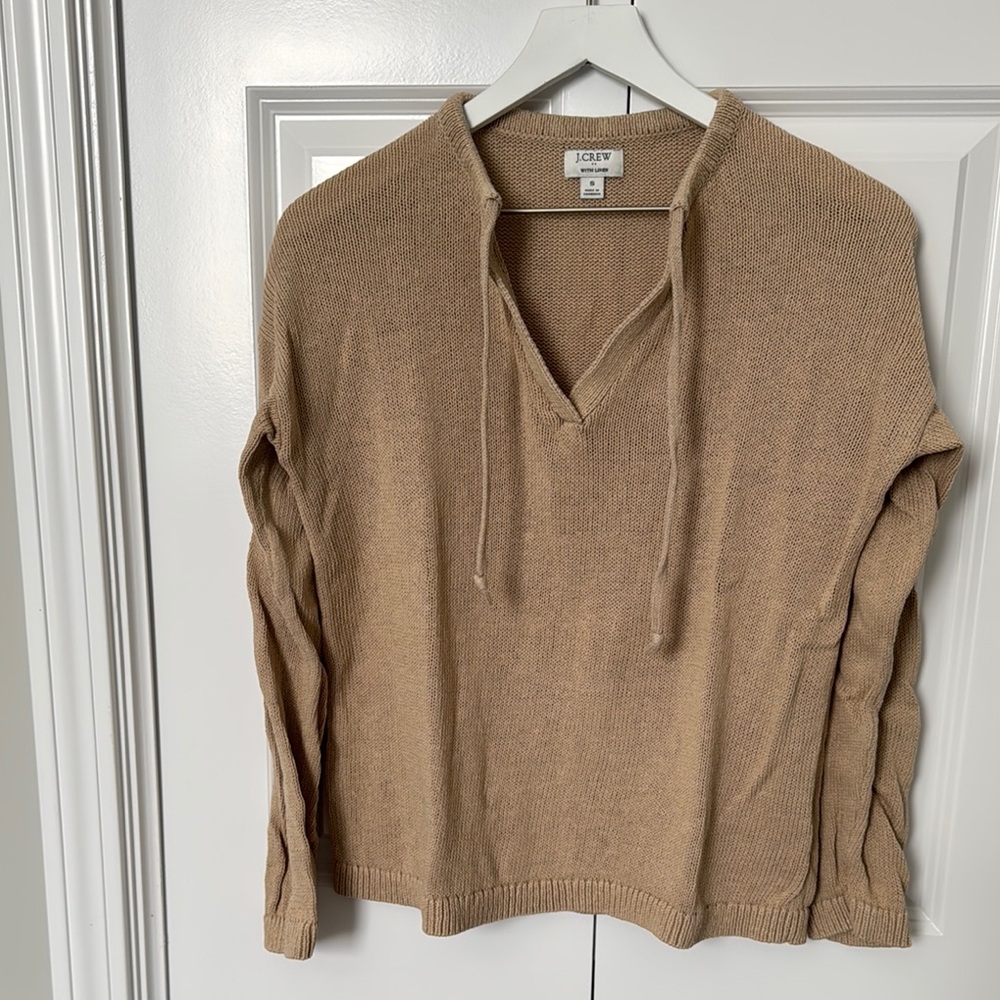 J. Crew Tan V-Neck Sweater